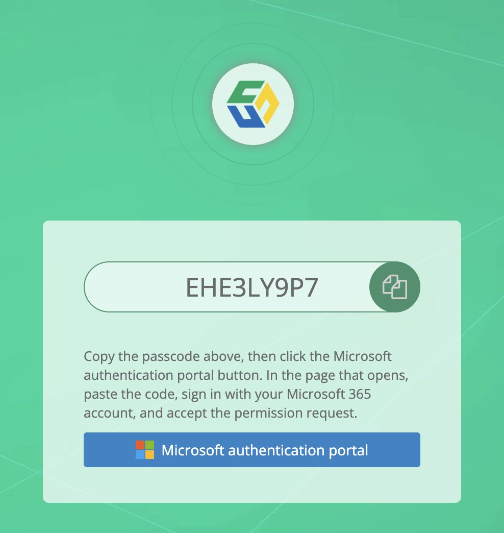 Sign in as user page