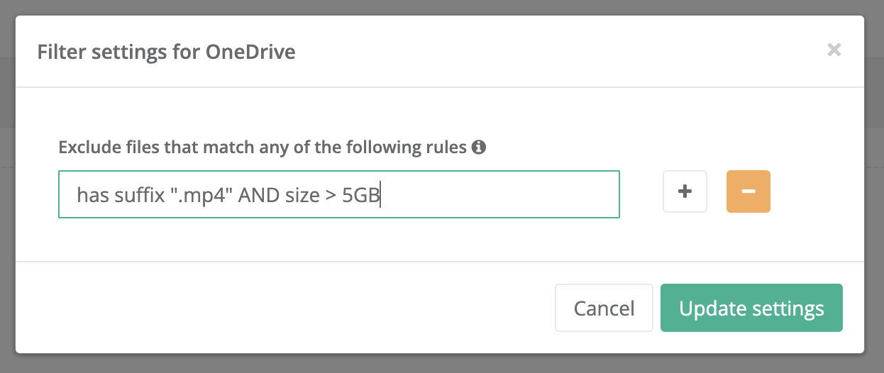 OneDrive and SharePoint backup settings